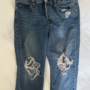 Women's Levi’s Distressed Blue Jeans